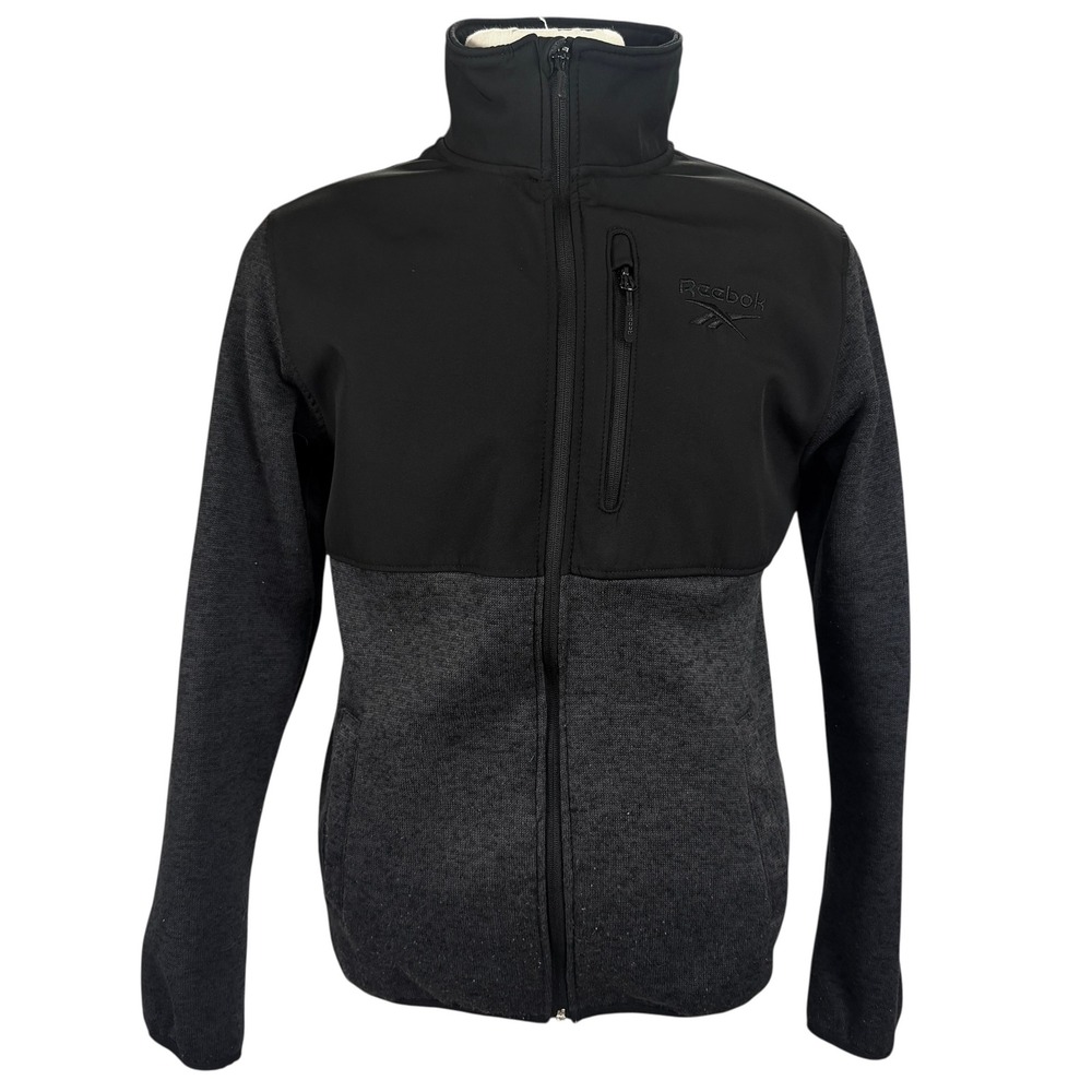 Reebok Mens Hybrid Softshell Fleece Full Zip Jacket Activewear Outdoor Warm Up M
